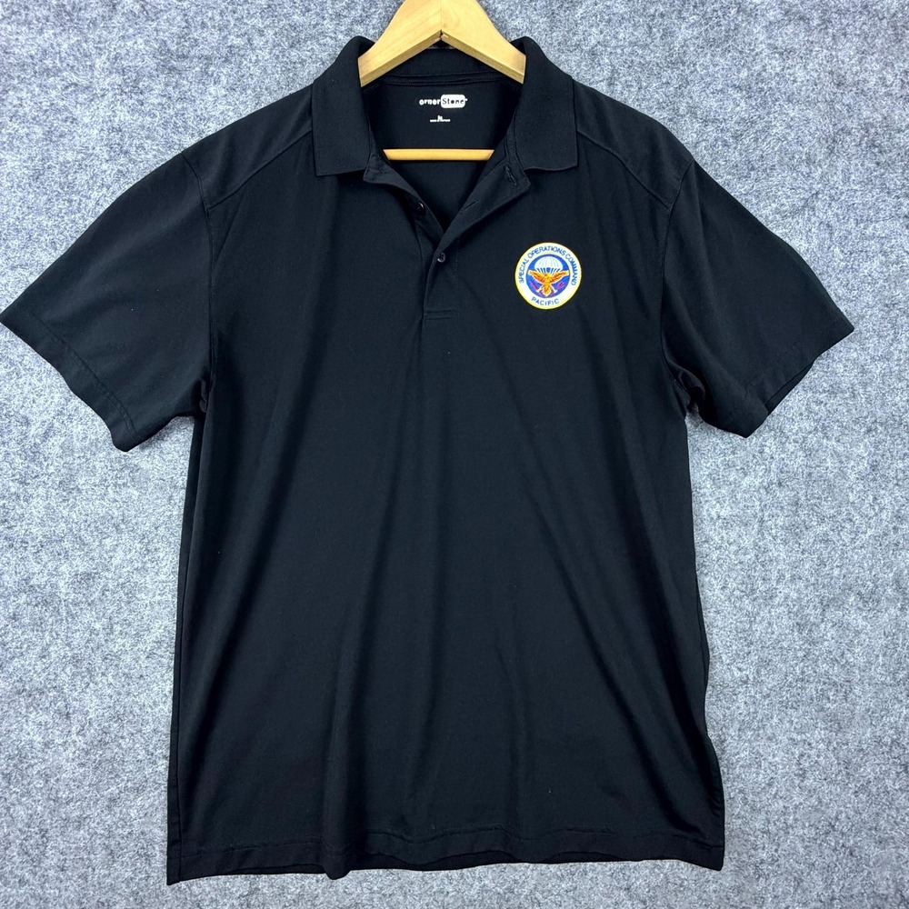 CornerStone Polo Shirt Mens Med Black SOCPAC Special Operations Command‎ Pacific